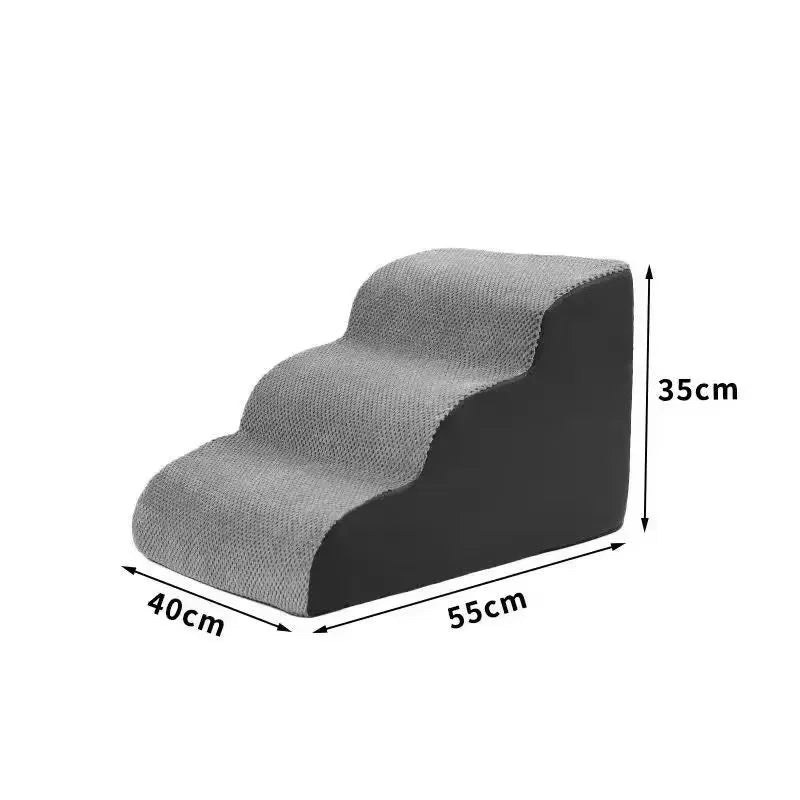 Scaletta per Cani e Gatti in Memory Foam | Rampa 2/3 Gradini Lavabile - Partenopet