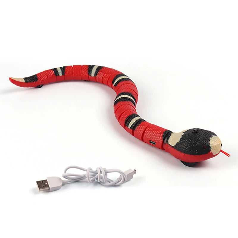 Serpente Giocattolo Interattivo per Gatti – Gioco Automatico Semovente con Sensore Intelligente, Ricaricabile USB – Accessorio Anti-Noia per Gatti