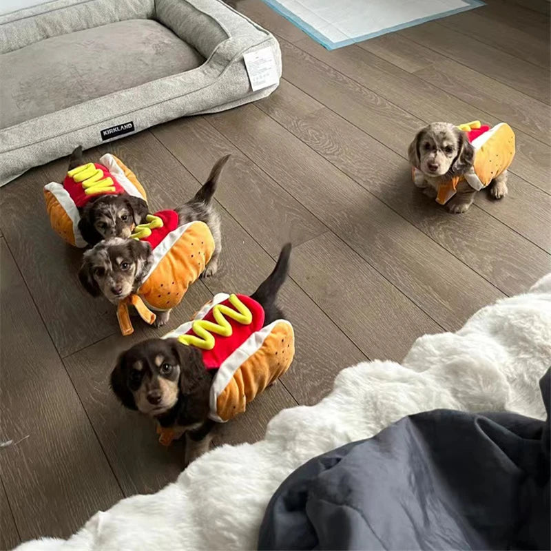 Costume Hot Dog per Cani – Travestimento Salsiccia Divertente per Halloween e Feste