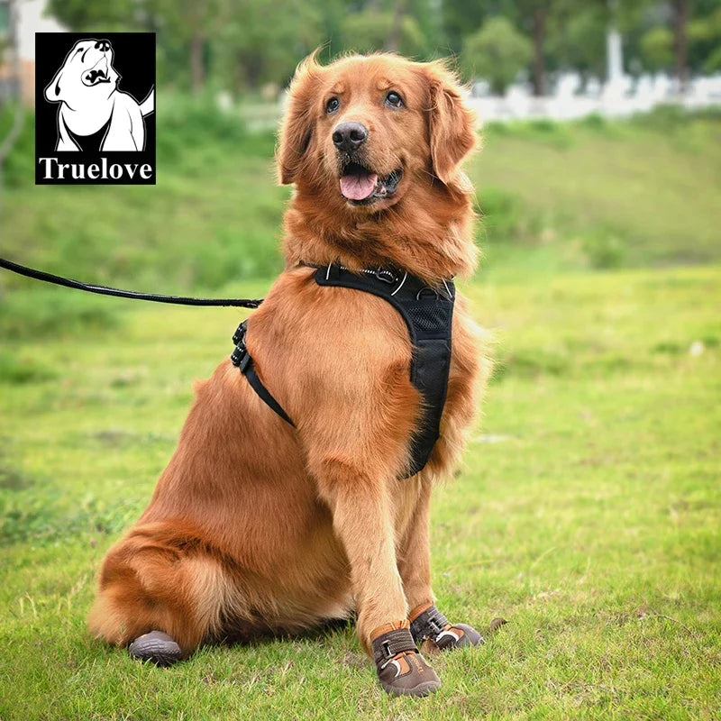 Truelove TLS3963 Scarpe Impermeabili per Cani con Suola Antiscivolo e Fasce Riflettenti