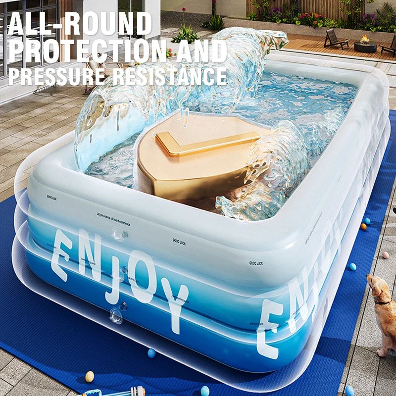Piscina Gonfiabile Familiare con Tettuccio Parasole | 1.8m / 2.1m / 2.6m - Partenopet