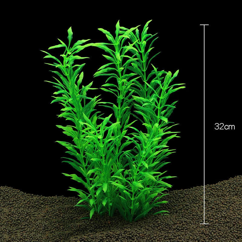 Pianta Artificiale per Acquario – Decorazione Realistica in Plastica – Erba Acquatica Subacquea per Allestimento Vasca Pesci