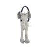 Gioco Premium per Cani | Peluche Animale (Scimmia/Leone/Elefante) con Corda in Nylon Resistente e Squittio
