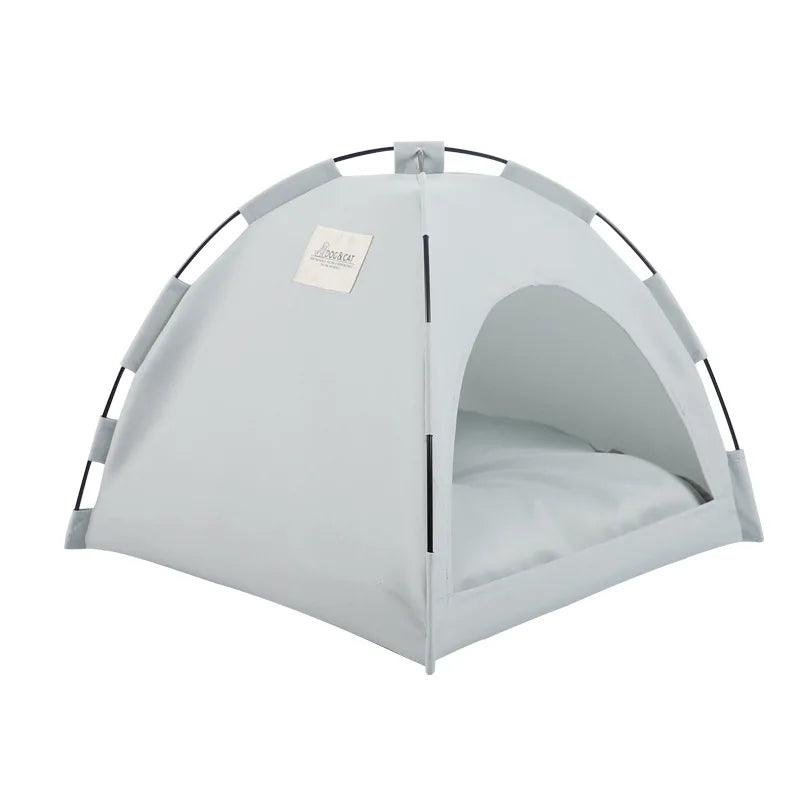 Cuccia Tenda Pieghevole per Gatti – Casetta Portatile 4 Stagioni con Tappetino Fresco – Nido Traspirante per Animali Domestici