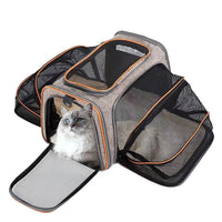 Trasportino Espandibile per Cani Piccoli e Gatti – Borsa Pieghevole Traspirante S/L – Orange