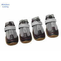 Scarpe per Cani Impermeabili e Antiscivolo | Set 4 Pezzi con Chiusura Regolabile – Grey