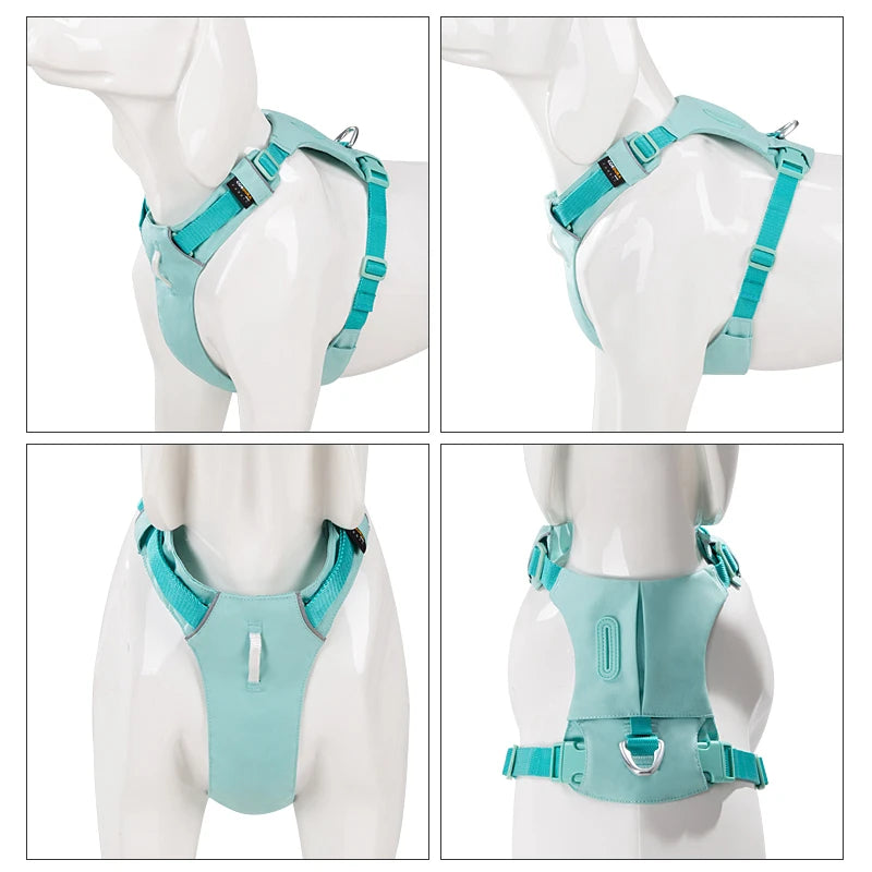 Pettorina Riflettente per Cani Regolabile con Porta Sacchetti – Nylon Resistente XXS-XL