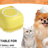 Spazzola da Bagno e Massaggio 3-in-1 per Cani e Gatti | Dispenser Shampoo in Silicone Morbido | Spazzola Gomma per Toelettatura e Pulizia Profonda