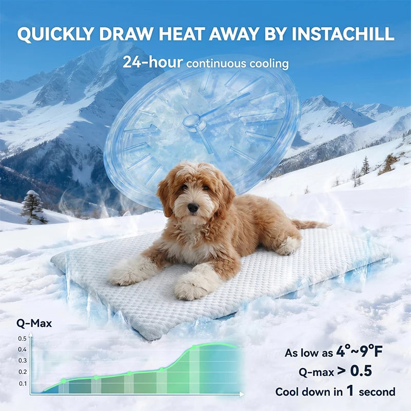 New Summer Cooling Pet Mat – Tappetino Refrigerante Spesso per Cani e Gatti, Materassino Rinfrescante Alto, Traspirante e Lavabile per Taglia Media e Grande