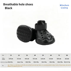 Sandali Estivi per Cani Traspiranti e Antiscivolo | Scarpe Protettive Leggere – Black (pack of 2)