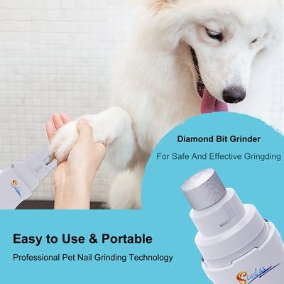 Tagliaunghie Elettrico per Cani e Gatti – Lima per Unghie Professionale USB con Mola Diamantata, 2 Velocità e 3 Porte di Limatura (Ultra-Silenzioso) - Partenopet