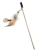Bacchetta Gioco per Gatti con Piume Colorate e Pendaglio | Cat Wand Interattiva in Legno