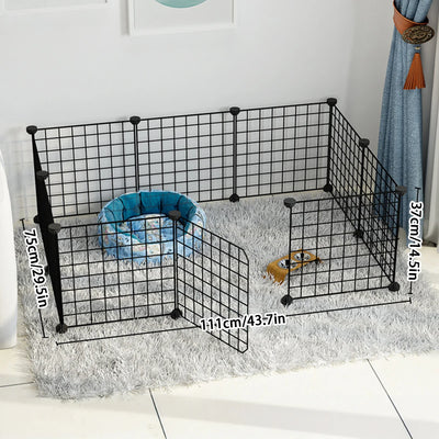Recinto Modulare per Cani e Cuccioli | Box da Interno in Rete Metallica con Porta - Partenopet