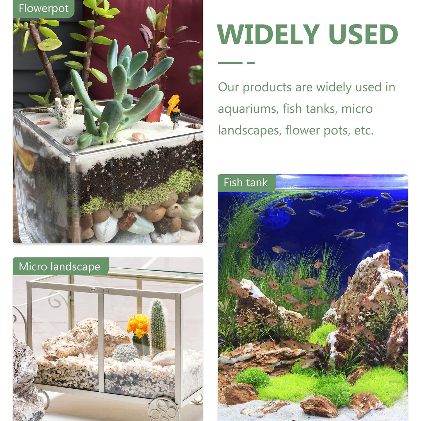 Bonsai Artificiale per Acquario – Pianta Decorativa in Plastica Effetto Realistico – Ornamento Subacqueo Erba Marina Vivida