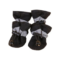 Scarpette Antipioggia per Cani – Set 4 Scarpe Antiscivolo Regolabili per Zampe – XXS-XXL – black