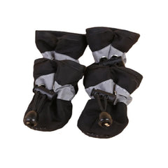 Scarpette Antipioggia per Cani – Set 4 Scarpe Antiscivolo Regolabili per Zampe – XXS-XXL – black