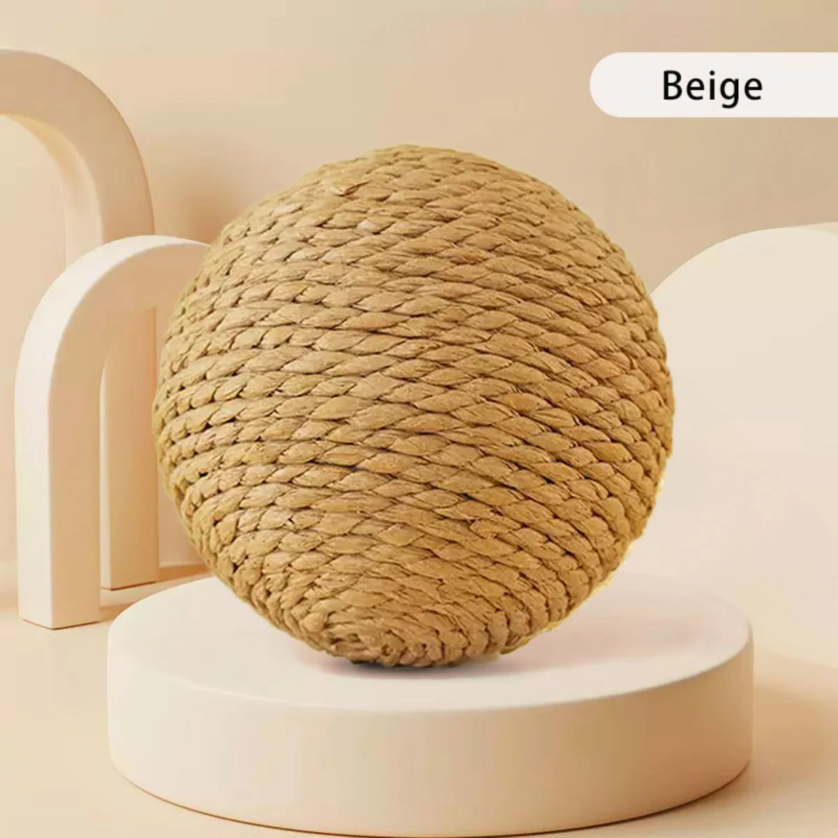 Palla Tiragraffi per Gatti in Sisal 10 cm – Gioco Interattivo da Mordere e Graffiare