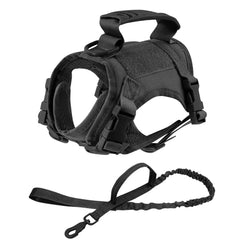 Pettorina Tattica per Gatti Antifuga Regolabile con Maniglia | Taglia Unica – Black set