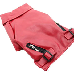 Giacca Invernale per Cani Stile Pelle | Cappotto Caldo XS-XXL – Red
