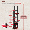 Tiragraffi Albero per Gatti da Pavimento a Soffitto | Cat Tree Regolabile con Cuccia, Amaca e Pali in Sisal