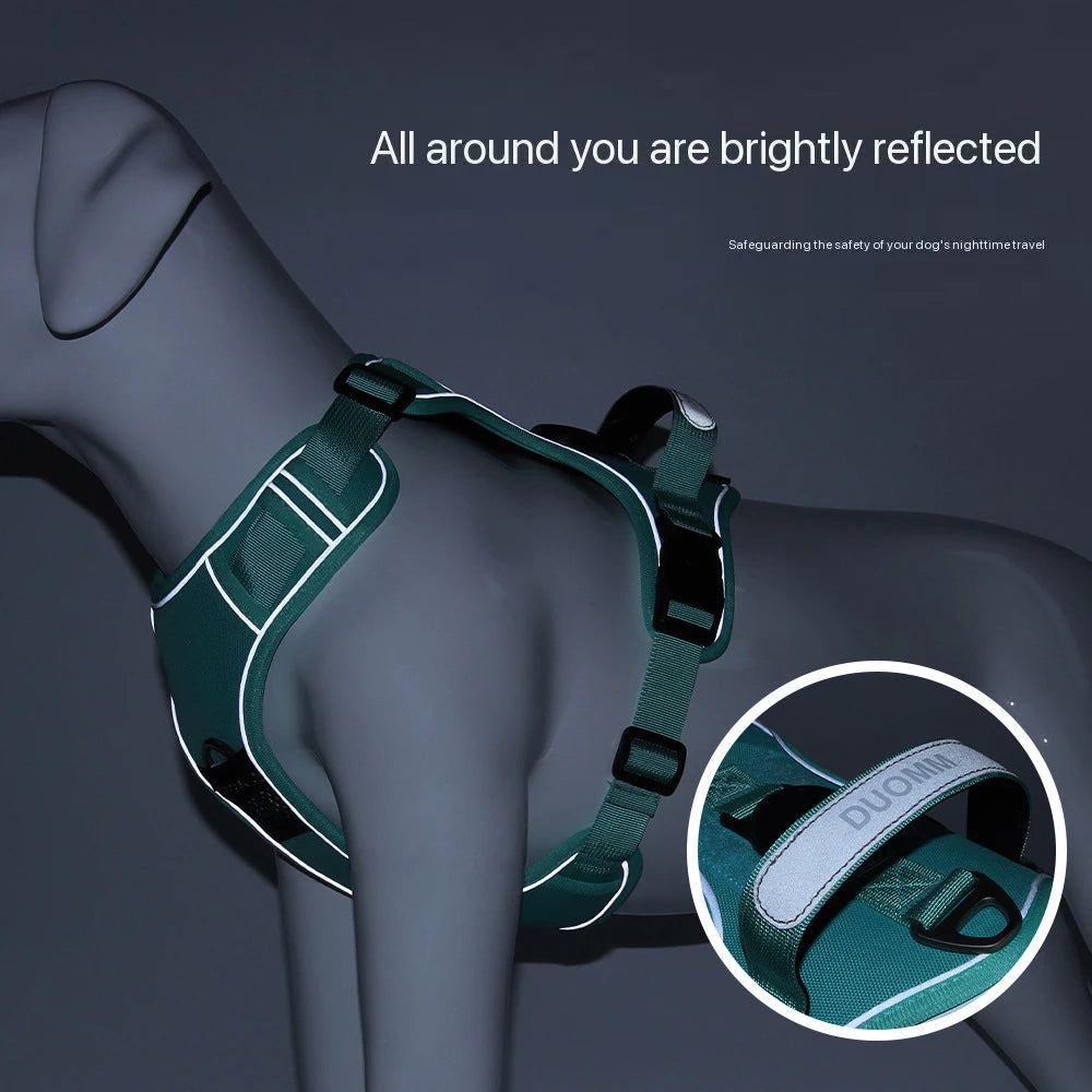 Pettorina per Cani con Porta AirTag/GPS, Riflettente e Antifuga | S-XL
