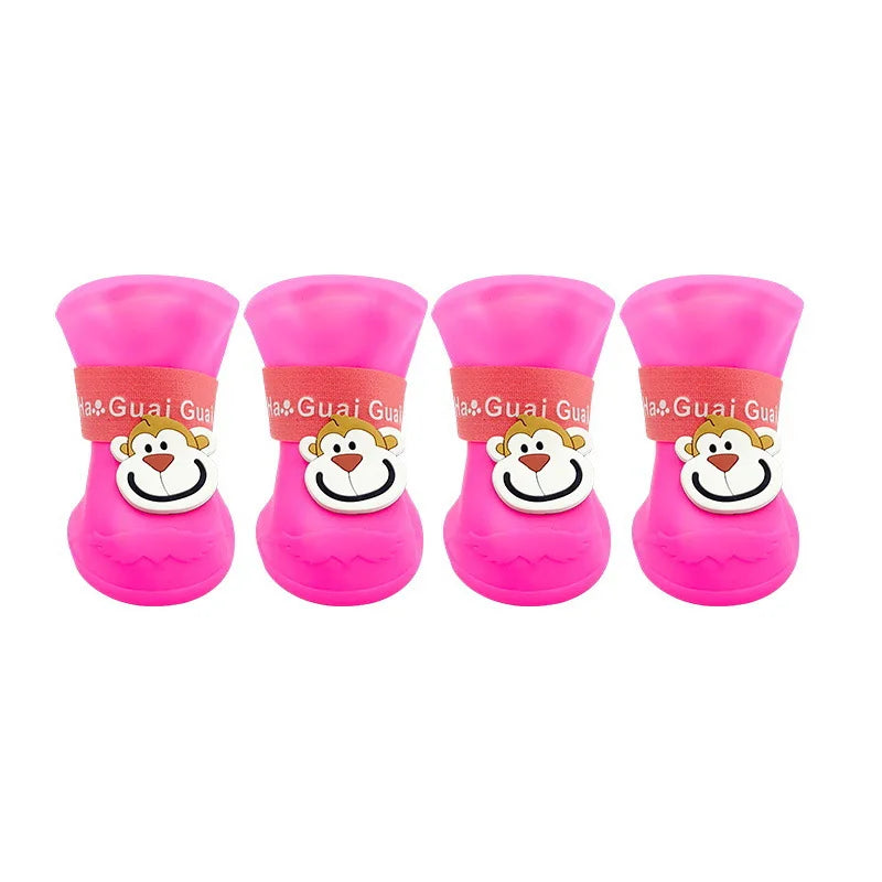 Scarpe Impermeabili per Cani in PVC Antiscivolo | Set 4 Stivaletti S-XXL