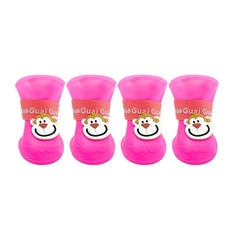 Scarpe Impermeabili per Cani in PVC Antiscivolo | Set 4 Stivaletti S-XXL – Pink