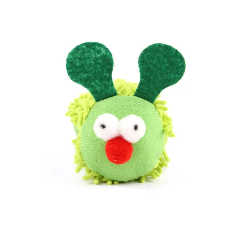 Gioco per Gatti Bruco con Erba Gatta e Silvervine | Cat Chew Toy per Igiene Dentale e Divertimento