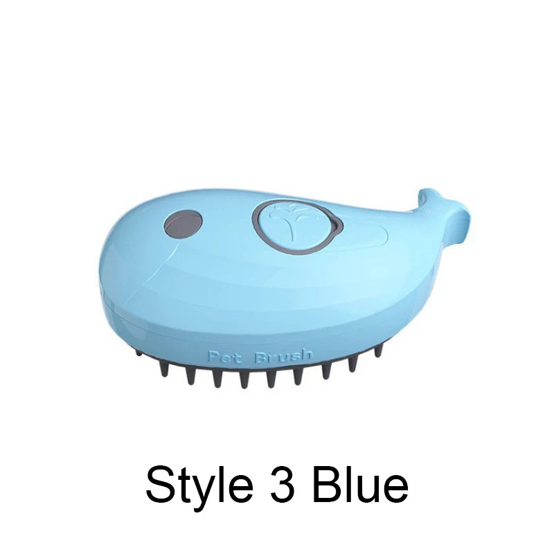 Spazzola a vapore 3 in 1 per Gatti, pettine per gatti a vapore, con impugnatura girevole a 360°, pettine massaggiante multifunzionale in silicone