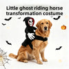Costume Mietitore Halloween per Cani – Scheletro Rider Divertente per Cani Piccoli, Medi e Grandi