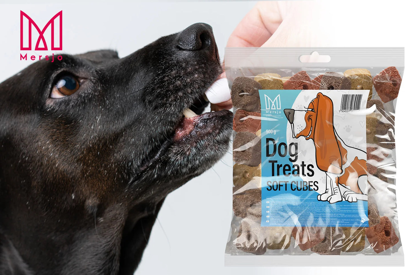 Cubetti Morbidi di Carne per Cani MERSJO 500 g – Snack Premio