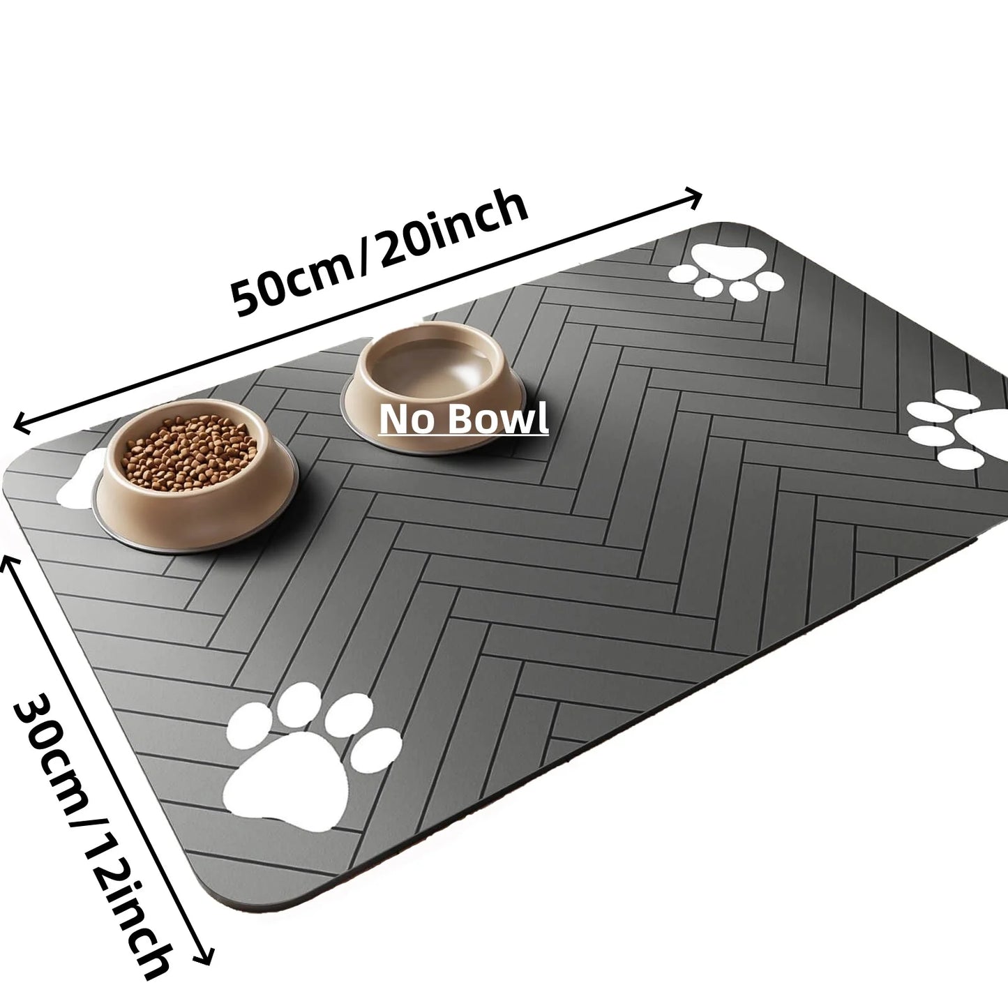 Pet Feeding Mat – Tappetino Sottociotola Super Assorbente per Cani e Gatti, Tovaglietta Impermeabile in Gomma ad Asciugatura Rapida per Cibo e Acqua