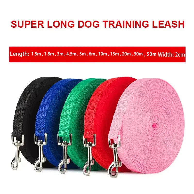 Guinzaglio Lungo per Cani in Nylon | Lunghina da Addestramento Resistente fino a 50 Metri
