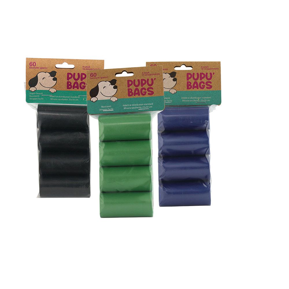 Sacchetti Igienici Pupù Bags – Set 4 Rotoli ad Alta Resistenza per la Raccolta Feci - Partenopet