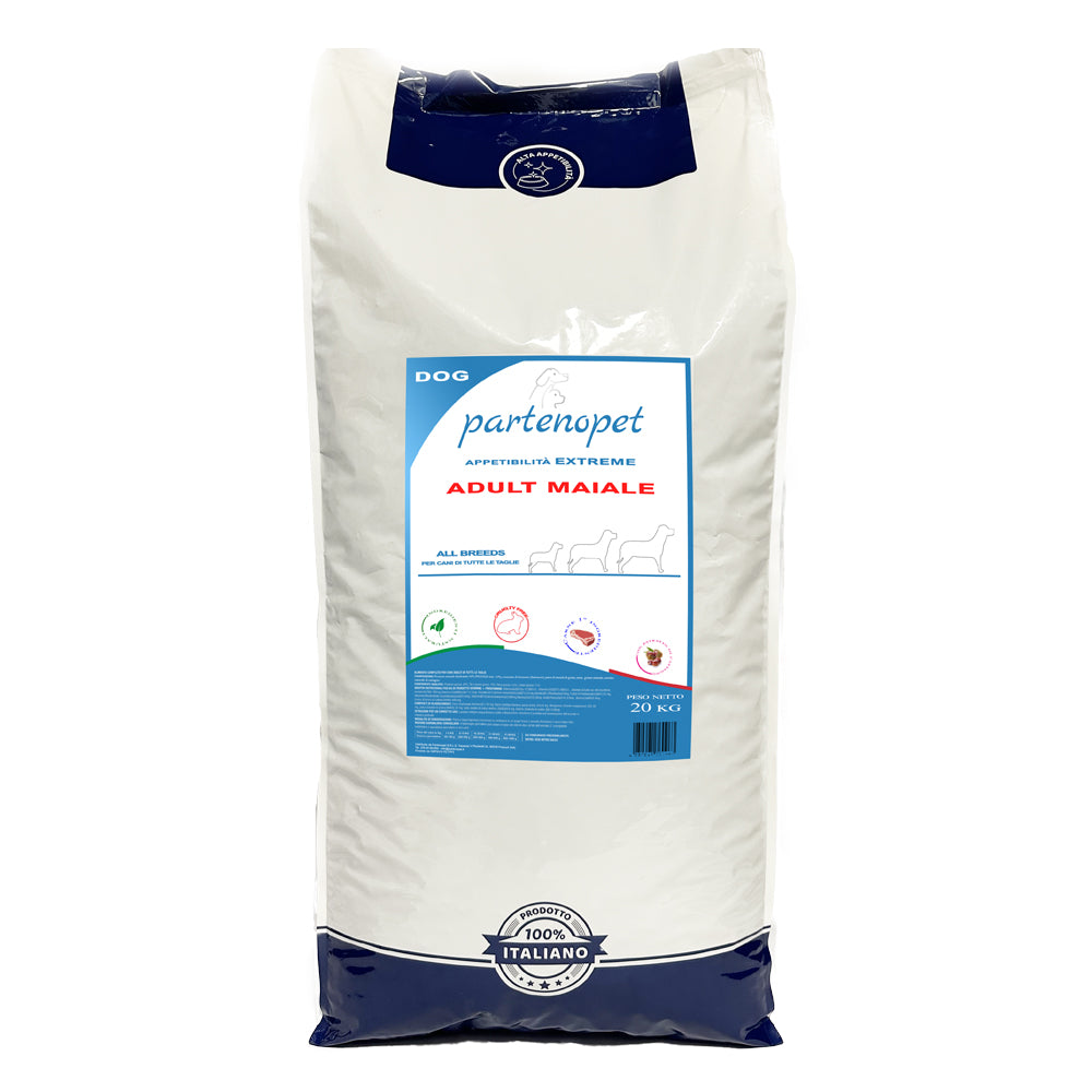 Partenopet Crocchette Premium per Cani al Maiale Sacco Convenienza da 20 kg.