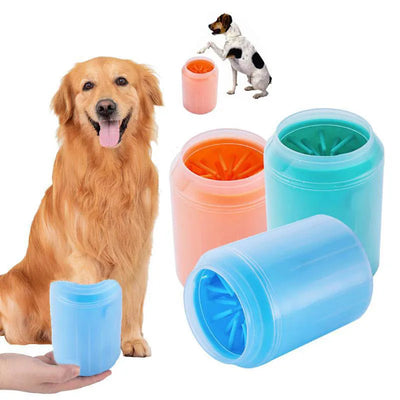 Tazza Lavapiedi Portatile per Cani e Gatti | Spazzola Pulisci Zampe in Silicone Morbido | Accessorio Toelettatura Veloce Taglie S, M, L