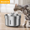 ROJECO Fontanella Automatica per Gatti 2L in Acciaio Inox 304 con Doppio Filtro