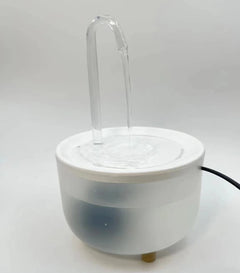 Fontanella Automatica per Gatti 1,2 L con Filtro – Distributore Acqua USB Silenzioso a Ricircolo – White long tube