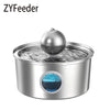 ZYFeeder Fontanella per Gatti e Cani 4L in Acciaio Inox 304 con Filtro e Indicatore Livello