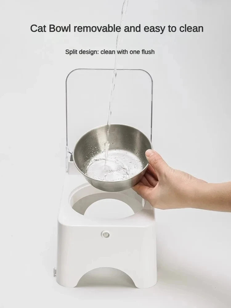 Ciotola Smart Automatica per Gatti con Sensore Infrarossi e Coperchio | Acciaio Inox o Ceramica