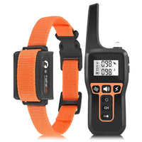 PaiPaitek PD 529-1 Collare Addestramento Cane 1000 m con Telecomando | IPX7 Ricaricabile – Orange Nylon Collar