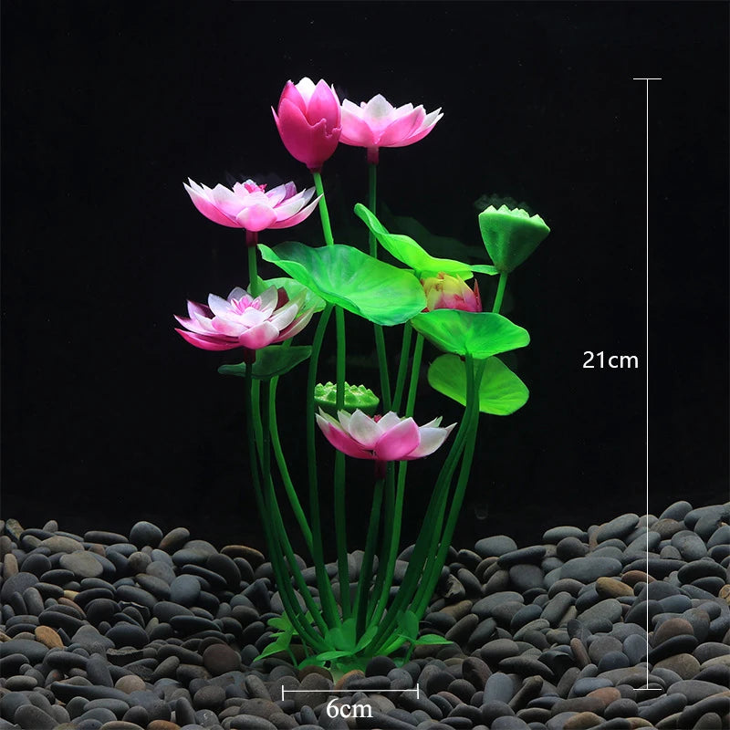 Pianta Artificiale per Acquario – Decorazione Realistica in Plastica – Erba Acquatica Subacquea per Allestimento Vasca Pesci