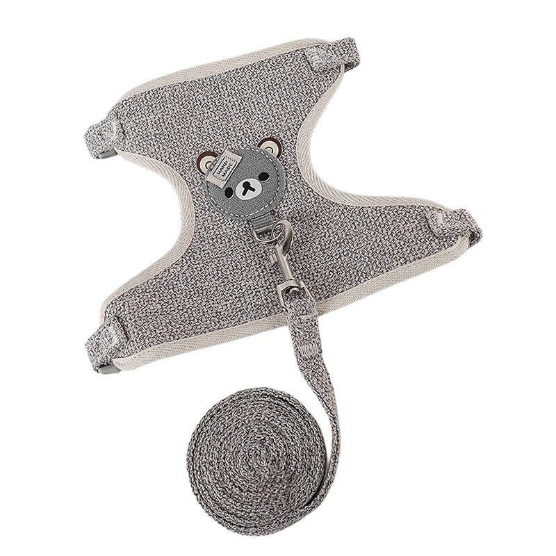 Pettorina a Gilet per Gatti e Cani Piccoli con Guinzaglio 120 cm | S-M