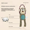 Gioco Premium per Cani | Peluche Animale (Scimmia/Leone/Elefante) con Corda in Nylon Resistente e Squittio