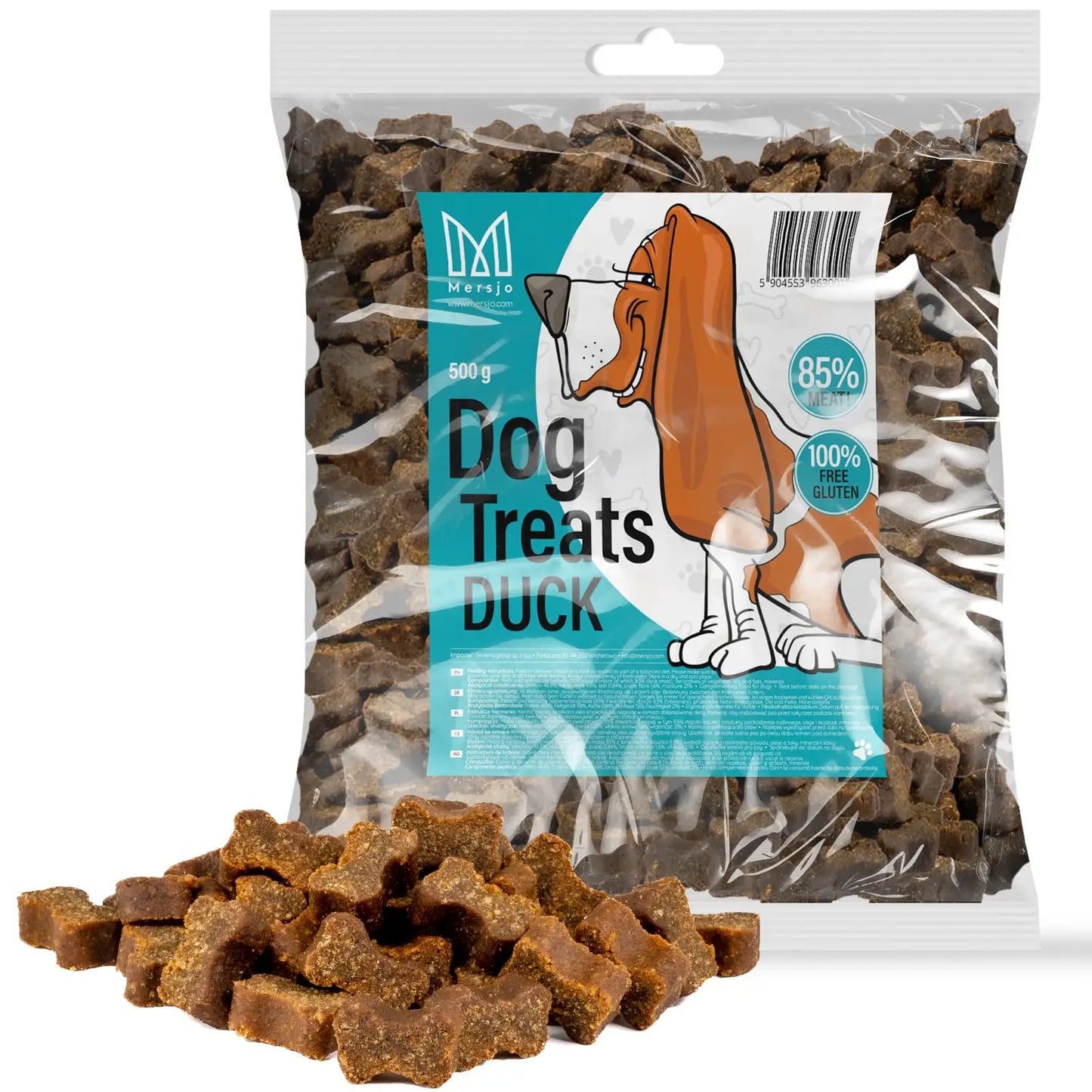 Snack di Carne con Anatra per Cani MERSJO 500 g – 85% Carne