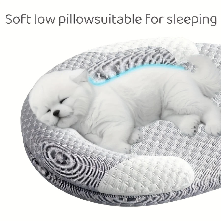 Cooling Dog Bed Oval – Cuccia Refrigerante Ovale per Cani e Gatti, Letto Rinfrescante ad Alta Dissipazione di Calore con Cuscino Ergonomico e Fodera Lavabile