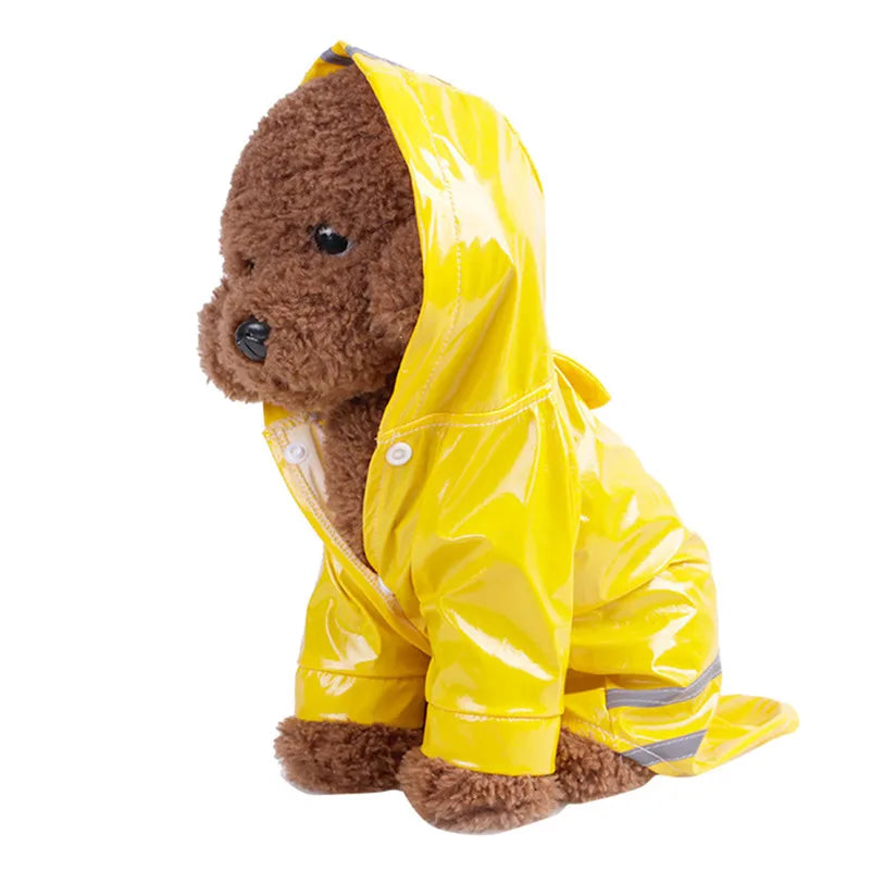 Impermeabile per Cani con Cappuccio e Dettagli Riflettenti | S-XL