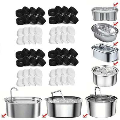 Filtri di Ricambio per Fontanella Gatti – Carbone Attivo e Spugna Prefiltro – Set 12/16/32