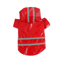 Impermeabile Riflettente per Cani Piccoli con Cappuccio – Mantella Antipioggia in PU S-XL – Red