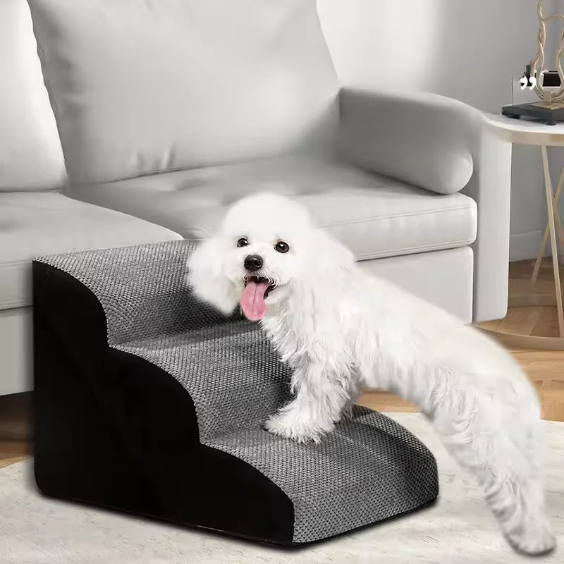 Scaletta per Cani e Gatti in Memory Foam | Rampa 2/3 Gradini Lavabile - Partenopet